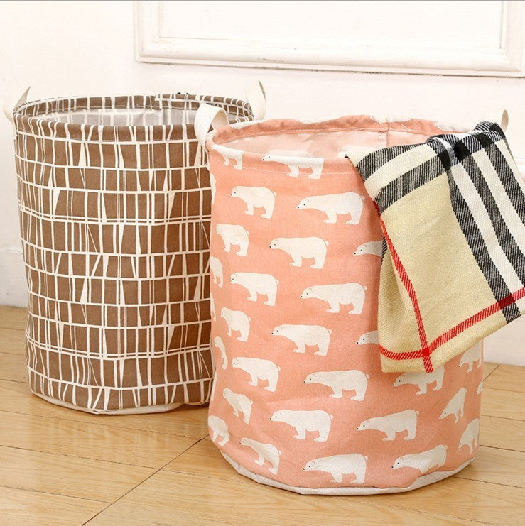 Laundry basket - Foldable, cotton and linen