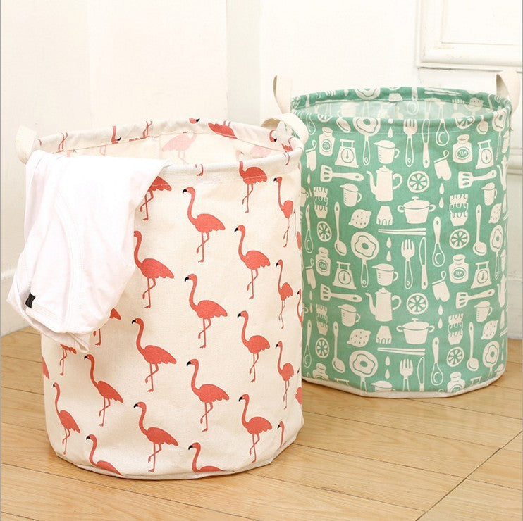 Laundry basket - Foldable, cotton and linen