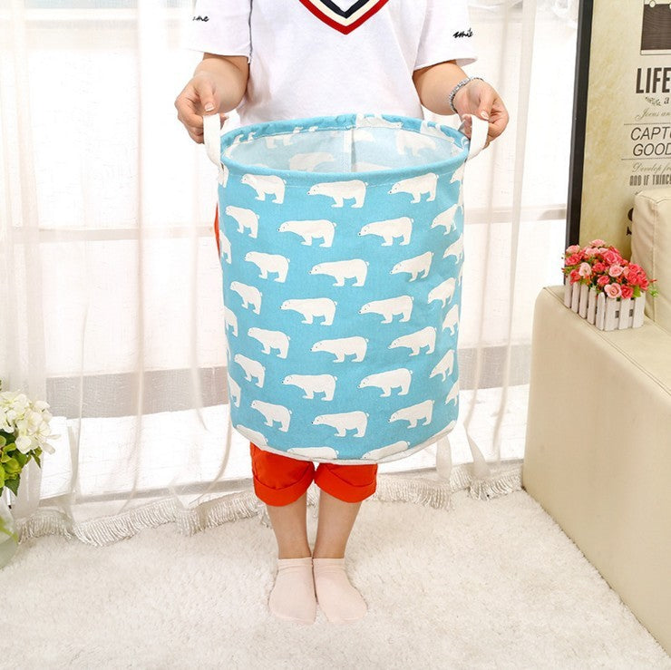 Laundry basket - Foldable, cotton and linen