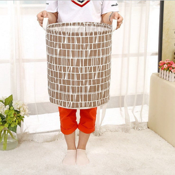 Laundry basket - Foldable, cotton and linen