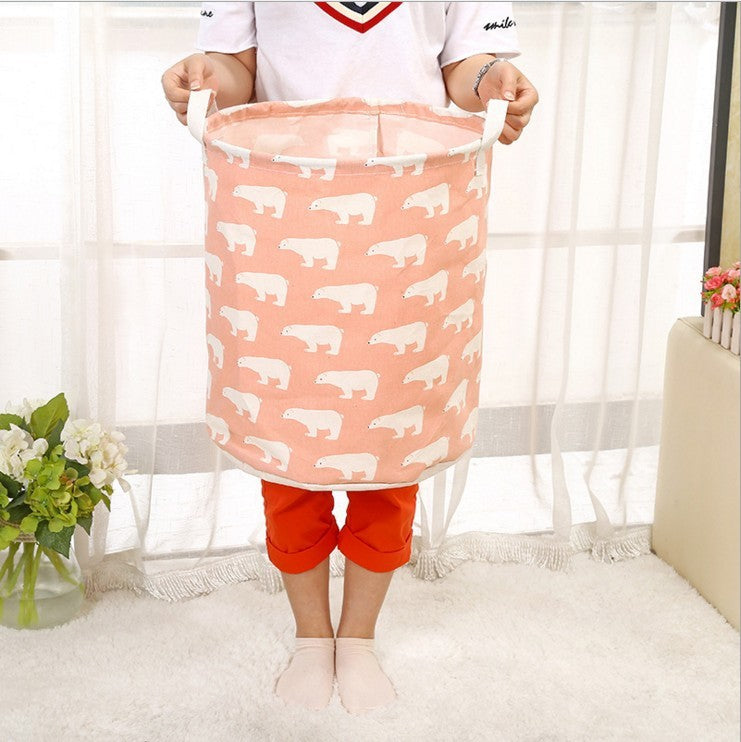 Laundry basket - Foldable, cotton and linen