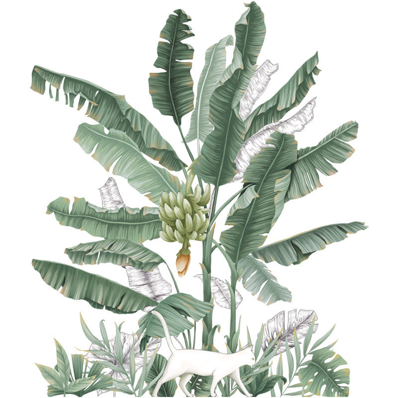 Wall Sticker Plant Banana Tree Background Wallpaper Decoration Pastoral Skirting
