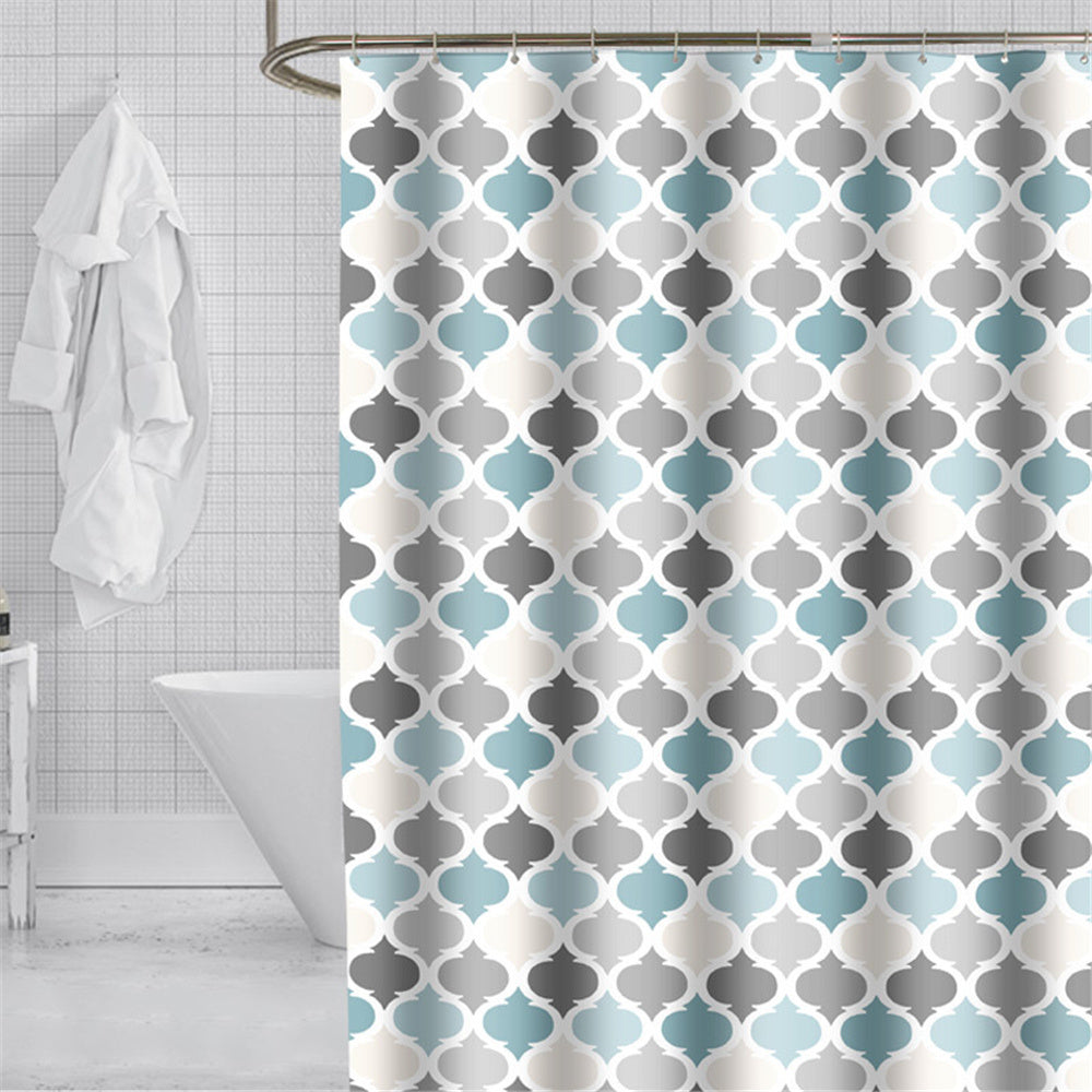 Shower curtain color lantern bathroom
