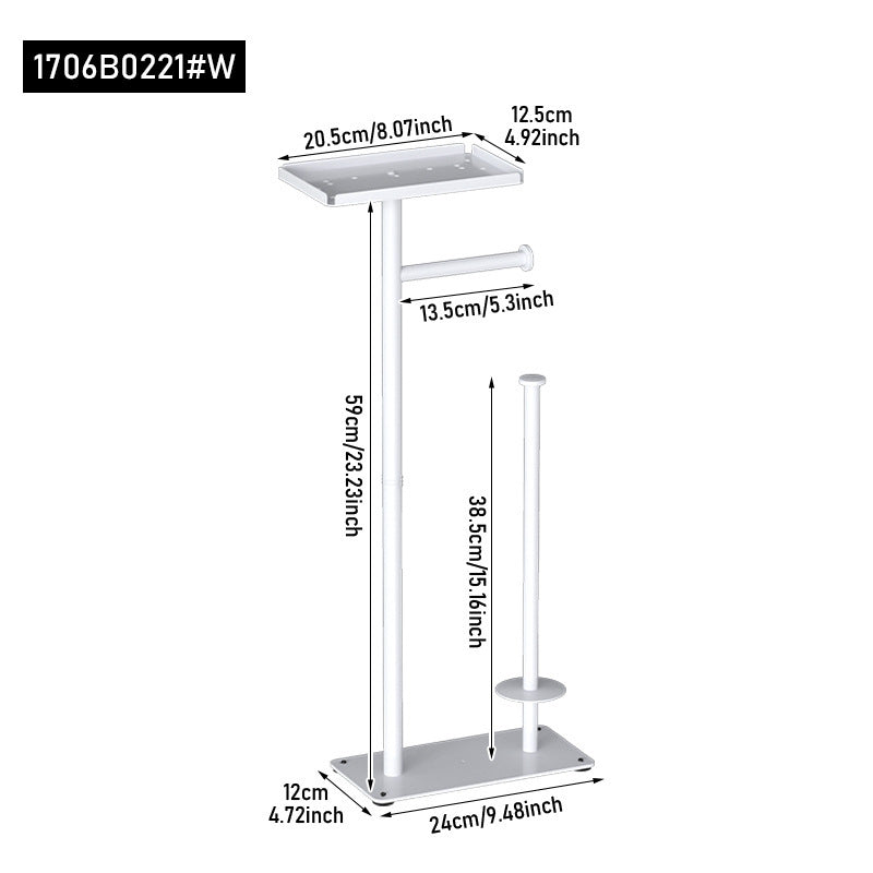 Toilet Paper holder, stand floor, toilet brush, rack