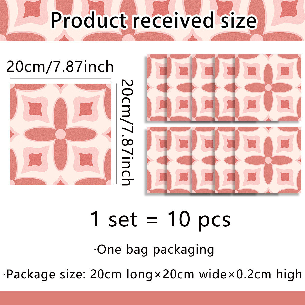 Wall / Tile Sticker - Retro Pattern