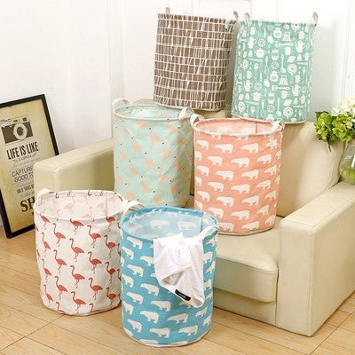 Laundry basket - Foldable, cotton and linen