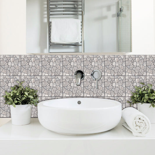 Floor / Tile Stickers - Marble Brick Pattern