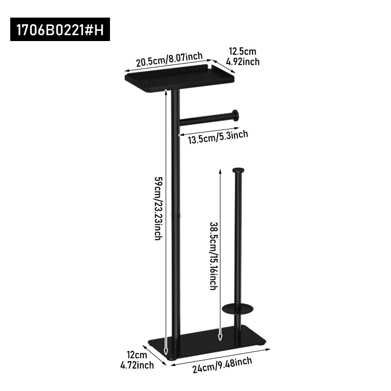 Toilet Paper holder, stand floor, toilet brush, rack