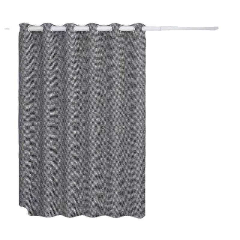 Shower Curtain Linen Thick Waterproof And Mildew-proof Punch-free