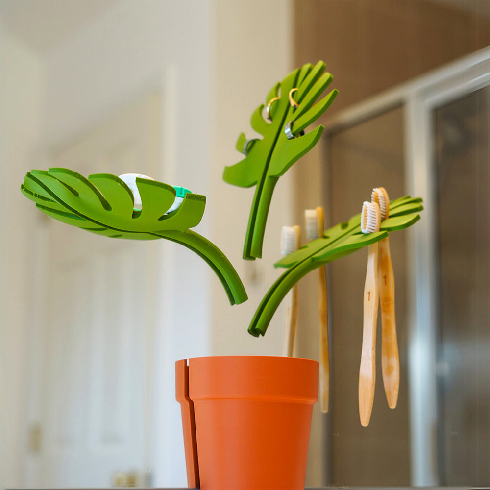 Bathroom Plant Storage Box Toothbrush Toothpaste Holder