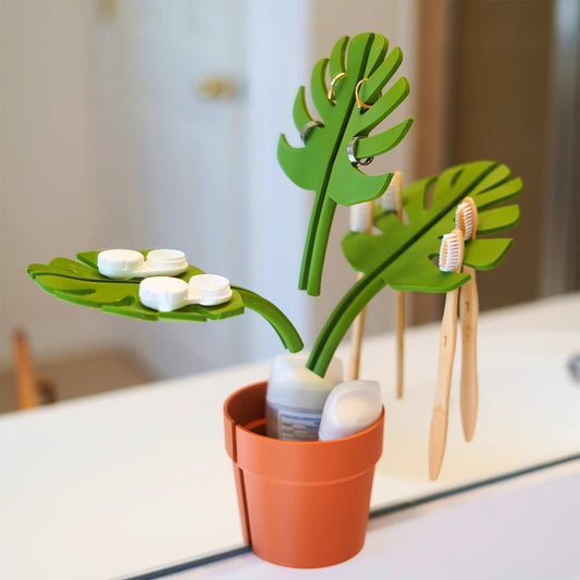 Bathroom Plant Storage Box Toothbrush Toothpaste Holder