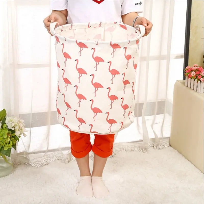 Laundry basket - Foldable, cotton and linen