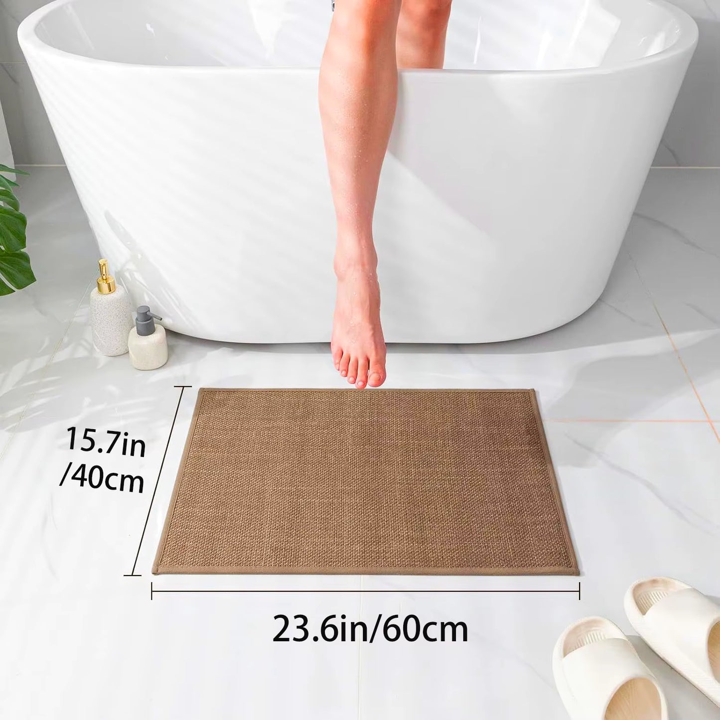 Bathroom/ toilet floor mat natural Absorbent - Only on demand - Contact Us