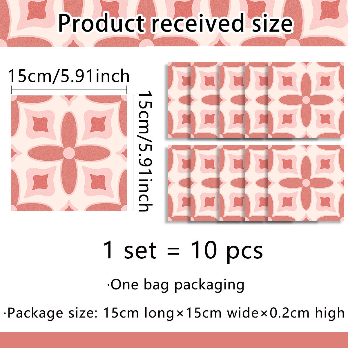 Wall / Tile Sticker - Retro Pattern