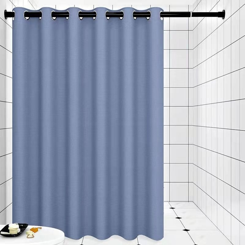 Shower Curtain Linen Thick Waterproof And Mildew-proof Punch-free