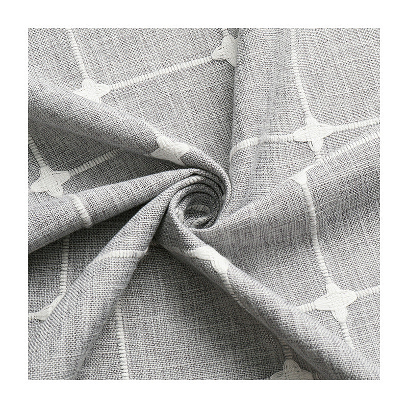 Shower Curtain Linen Jacquard Waterproof And Mildew-proof