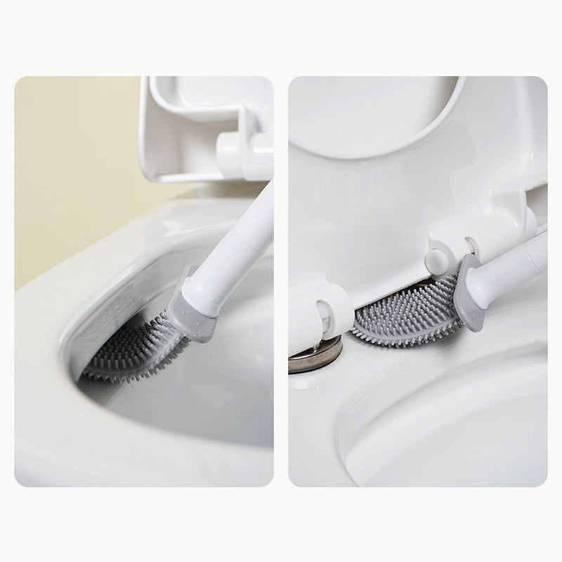 Toilet Cleaning Silicone Brush Wall - mounted Home
